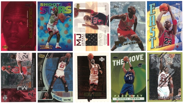 1996-2003 Topps & Assorted Brands Michael Jordan Card Collection (10 Different) Including Refractors And Serial Numbered Examples!